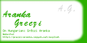 aranka greczi business card