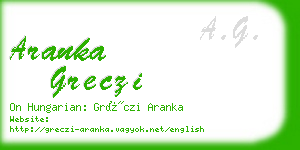 aranka greczi business card